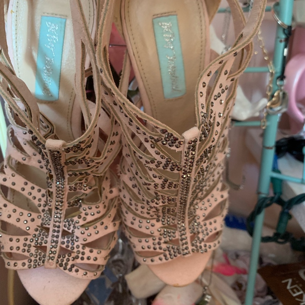 Betsy Johnson strappy high heel shoes